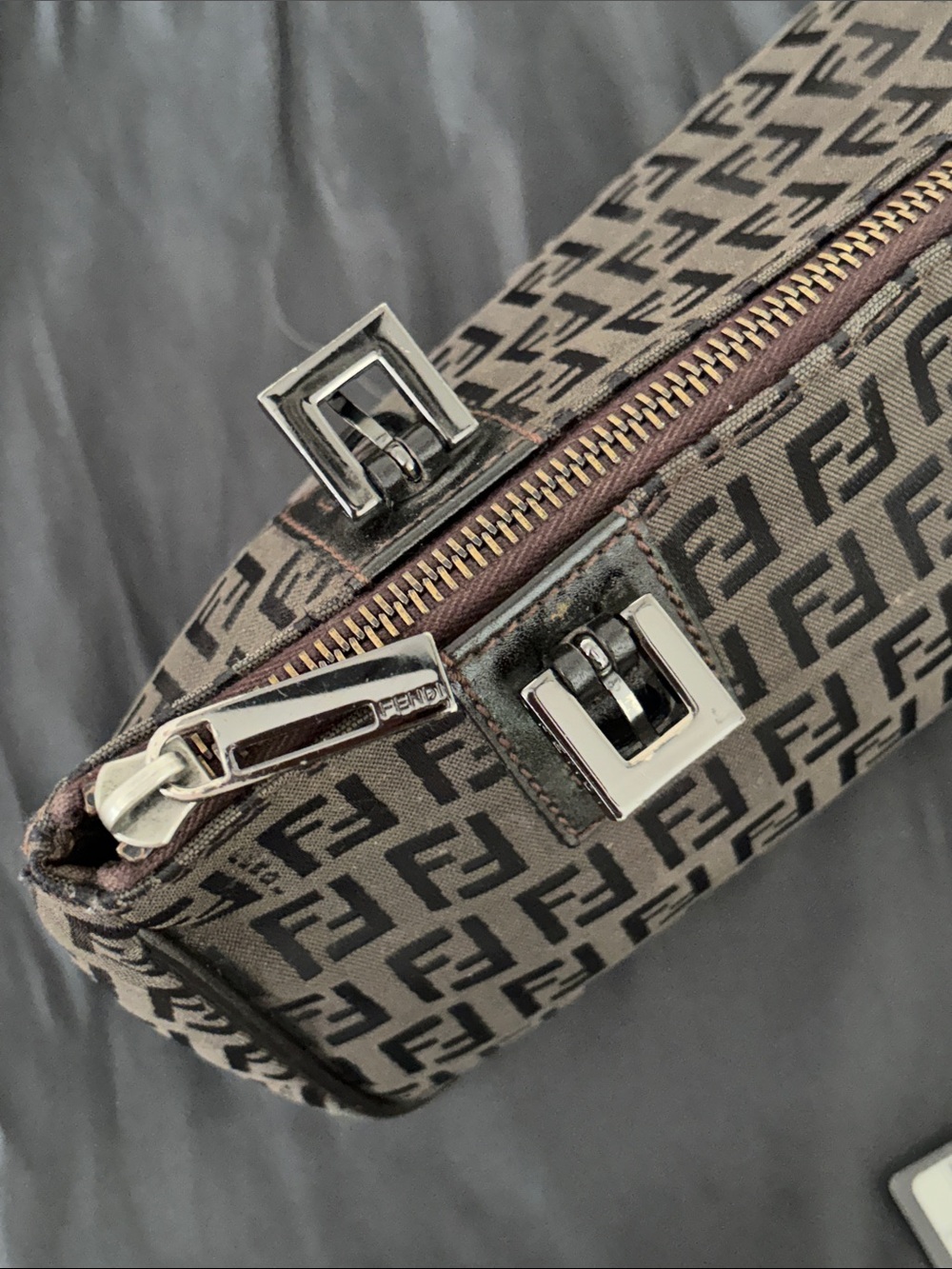 Fendi Vintage Zucca FF Baguette Pouch – Authentic w/ Dust Bag & Card (AS-IS) - Picture 4 of 16